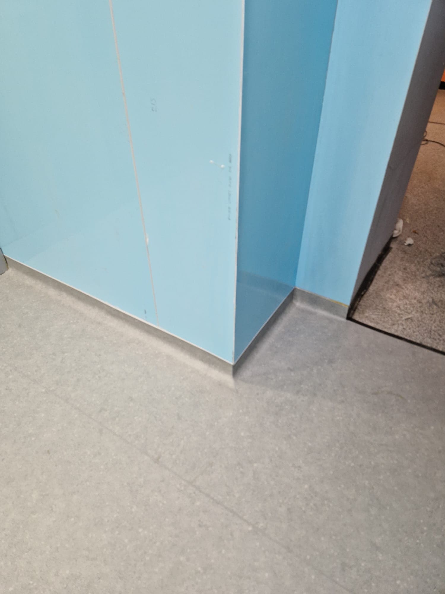Hot-welded seam on commercial safety vinyl, Northampton